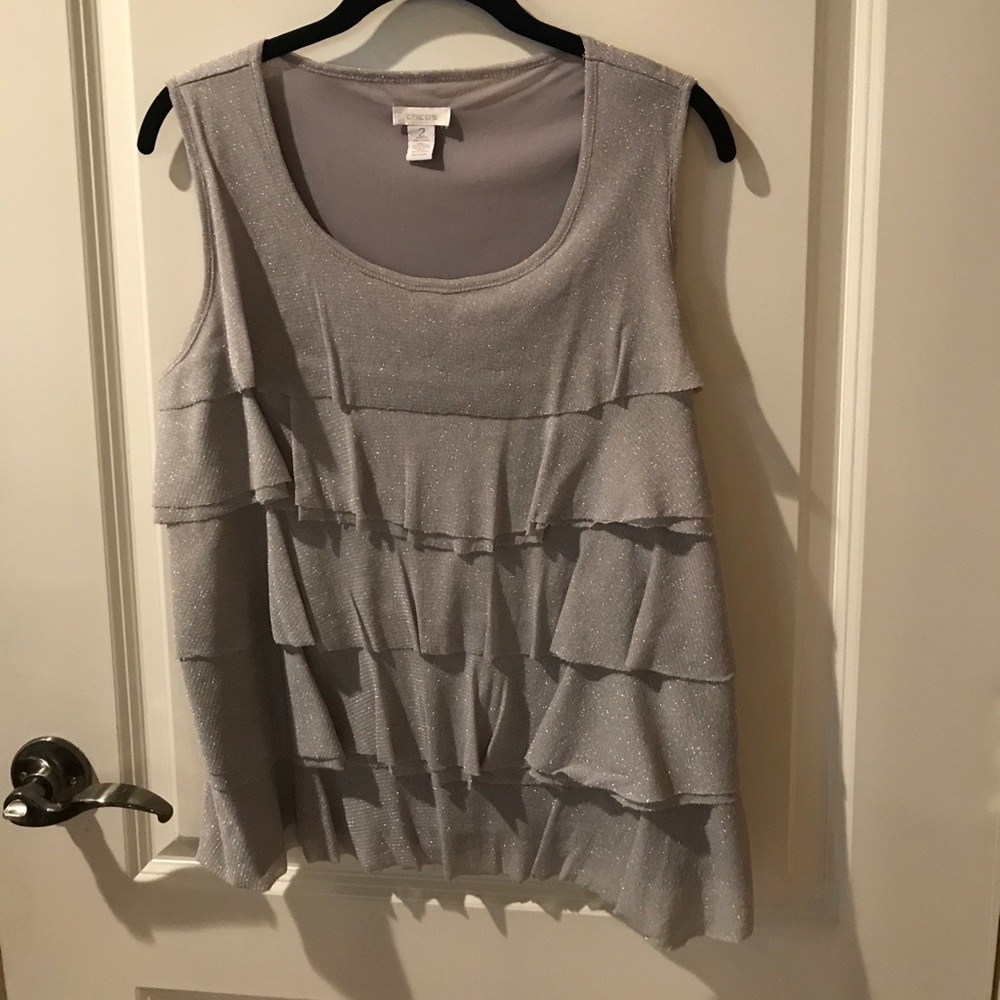 Chico’s silver tank top, size 2
